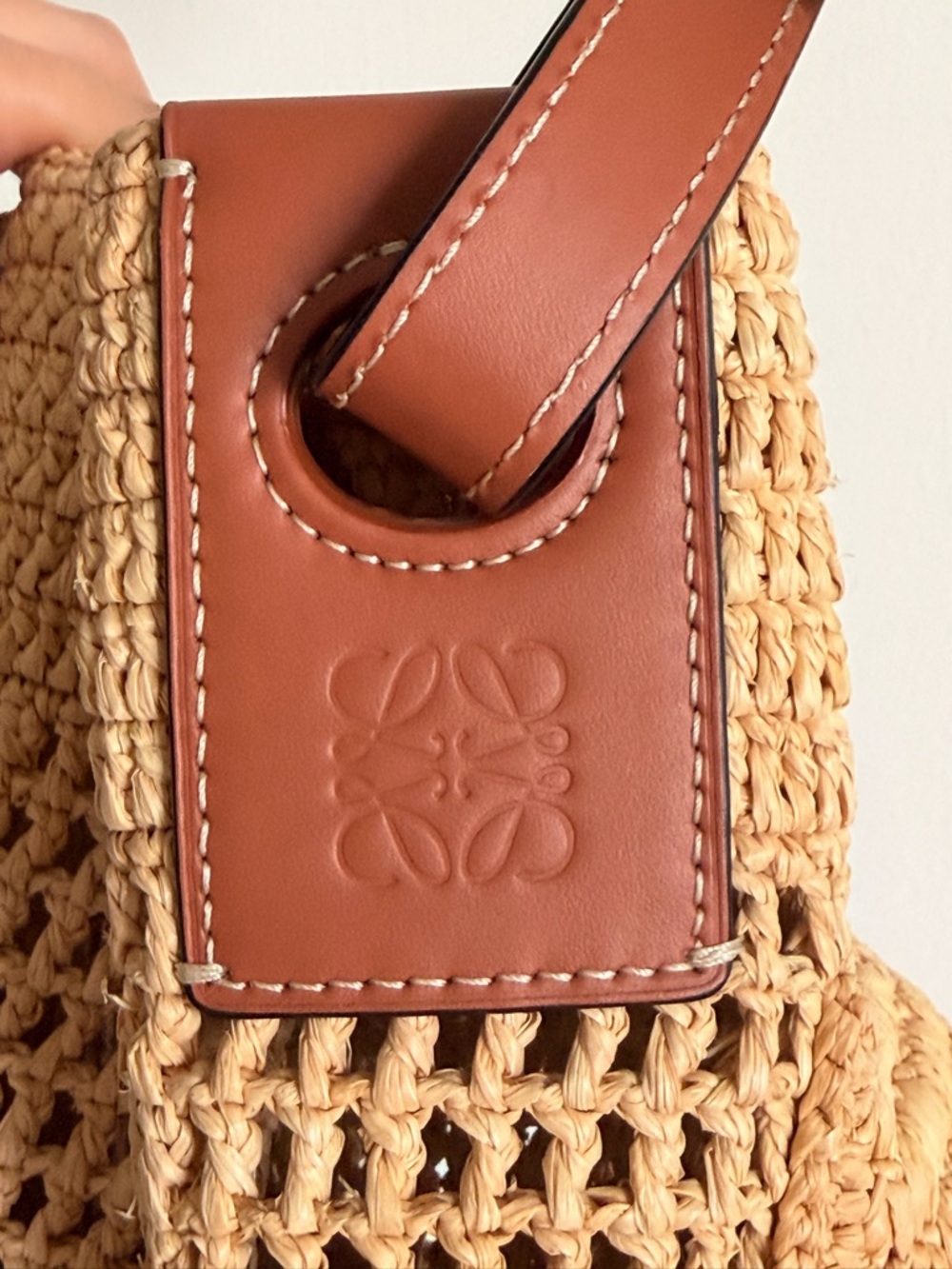 LOEWE x Paula's Ibiza Balloon Ruffled Raffia Shoulder Bag - Picture 11 of 14